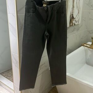 Gray denim democracy jeans, cropped